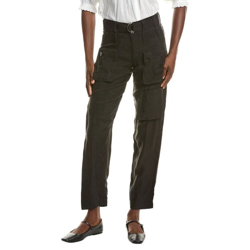 Johnny Was Womens Hailey Cargo Pant, Black